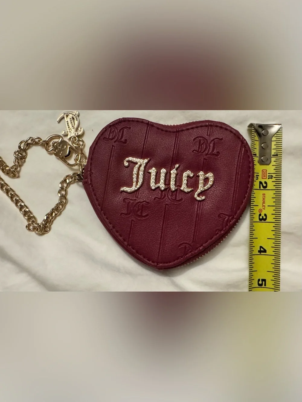 Juicy Couture Adorable Fuchia Small Holder with Gold Chain